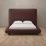 Performance Leather Burgundy — Full Height Headboard