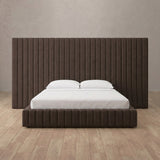 Linen Blend Truffle — Full Height Headboard