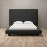 Boucle Smoke — Full Height Headboard