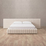 Linen Blend Off White — Extended Headboard