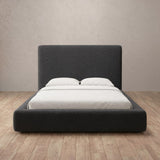 Boucle Smoke — Full Height Headboard