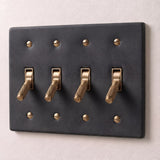 Night Black with Brass::4 Gang