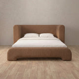 Linen Blend Cognac — Full Height Headboard