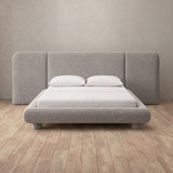 Boucle Pewter — Extended Headboard