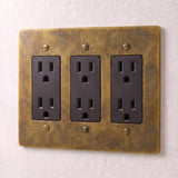 Vintage Brass with Patina::3 Gang::Standard