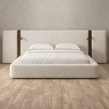 Boucle Off White — Extended Headboard with Integrated Lighting