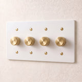White with Brass::4 Gang