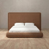 Linen Blend Cognac — Full Height Headboard