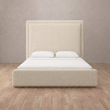 Linen Blend Cream — Full Height Headboard