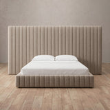 Boucle Taupe — Full Height Headboard