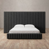 Boucle Smoke — Full Height Headboard