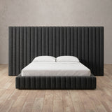 Boucle Smoke — Full Height Headboard