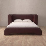 Performance Leather Burgundy — Full Height Headboard