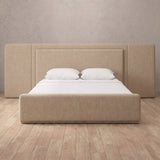 Linen Blend Latte — Extended Headboard