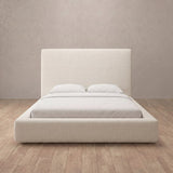 Linen Blend Off White — Full Height Headboard