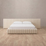 Performance Leather Cream — Extended Headboard