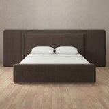 Linen Blend Truffle — Extended Headboard