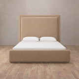 Performance Leather Latte — Full Height Headboard