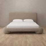 Linen Blend Taupe — Full Height Headboard