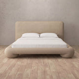 Linen Blend Latte — Full Height Headboard
