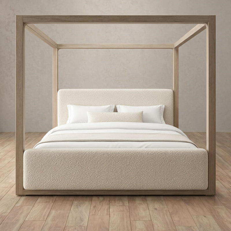 Lido Bed — Boucle Cream