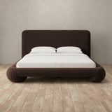 Boucle Espresso — Full Height Headboard