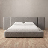 Boucle Pewter — Extended Headboard