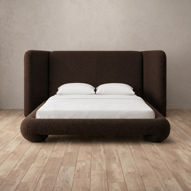Siena Bed — Boucle Espresso