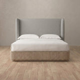 Linen Blend Pewter — Full Height Headboard