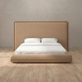 Performance Leather Latte — Full Height Headboard