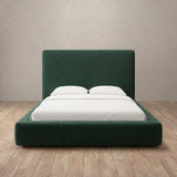 Boucle Forest Green — Full Height Headboard