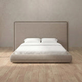 Linen Blend Taupe — Full Height Headboard