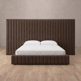 Performance Leather Espresso — Full Height Headboard