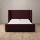Boucle Burgundy — Full Height Headboard