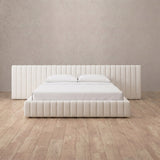 Performance Leather Off White — Extended Headboard