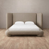 Linen Blend Taupe — Extended Headboard