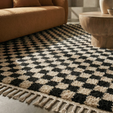 Checkered Shag Moroccan Rug