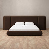 Boucle Espresso — Extended Headboard