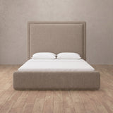 Linen Blend Taupe — Full Height Headboard
