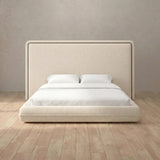 Linen Blend Cream — Full Height Headboard