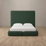 Linen Blend Forest Green — Custom Headboard