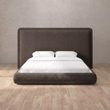 Linen Blend Truffle — Full Height Headboard