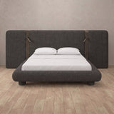 Linen Blend Smoke — Extended Headboard with Integrated Lighting
