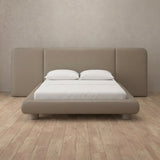 Performance Leather Taupe — Extended Headboard