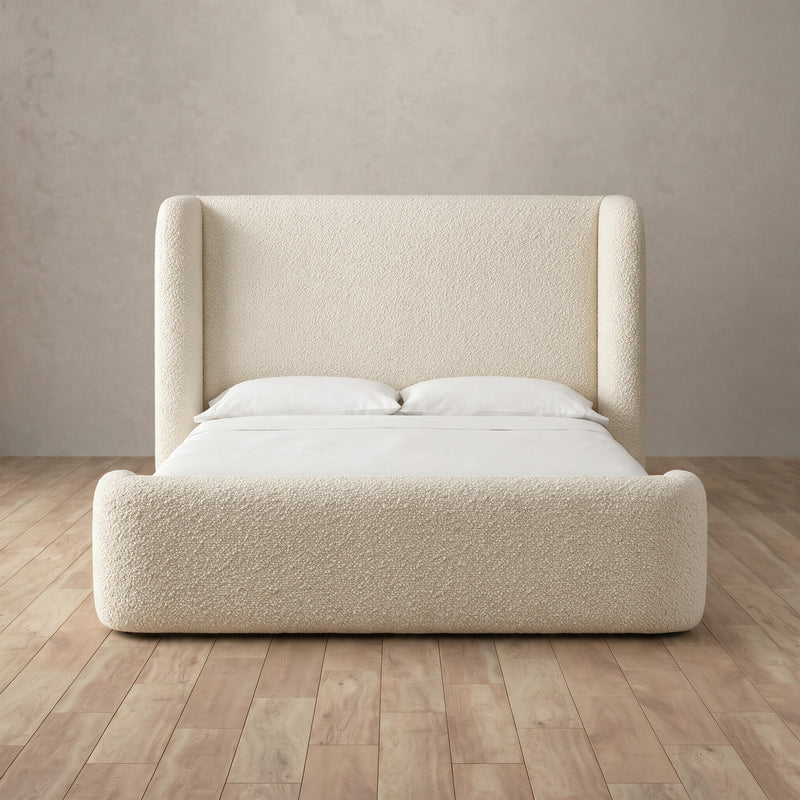 Brooks Bed — Boucle Cream