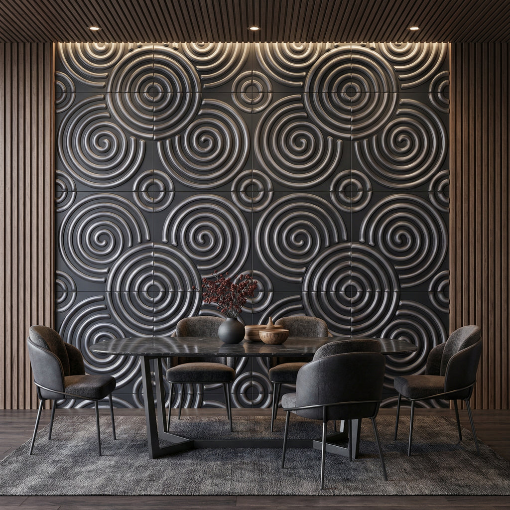 Hypnotized Square 3D Leather Wall Panel – Articture