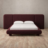 Boucle Burgundy — Extended Headboard