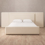 Performance Leather Cream — Extended Headboard