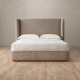 Boucle Taupe — Full Height Headboard