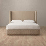 Linen Blend Latte — Full Height Headboard